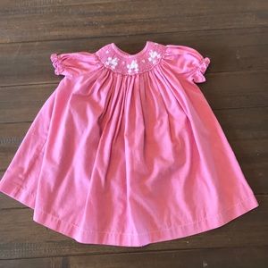 Baby girl poodle smock dress